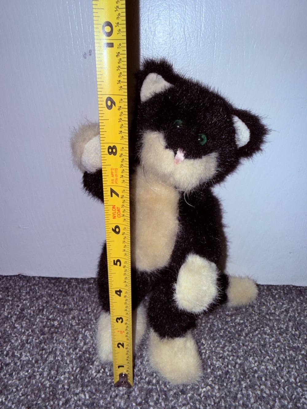 Boyds Collection Tuxedo Cat Plush Jointed Poseable Vintage 1997 Stuffed Animal - Picture 10 of 10